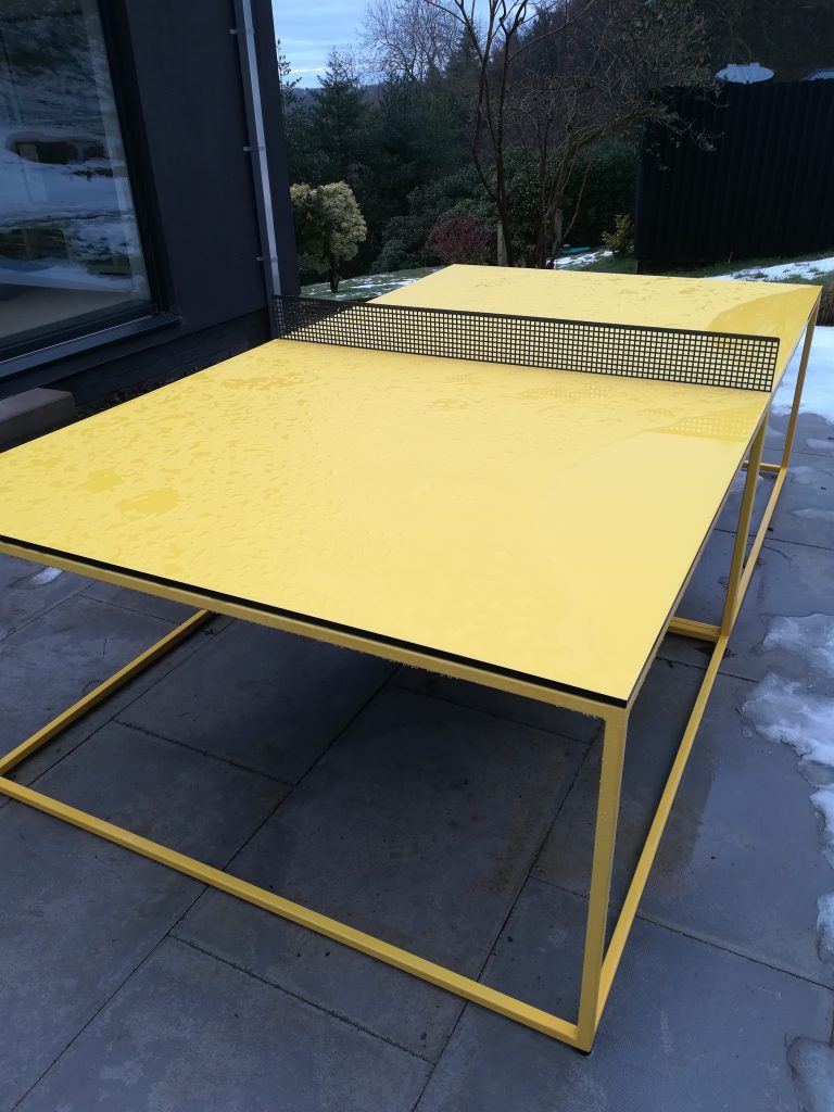 Ping pong table powder coated
