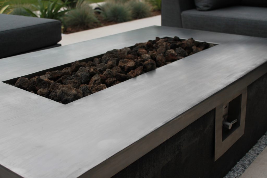 Stainless steel fire pit table